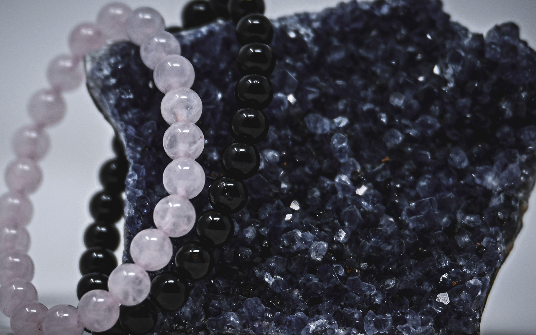 Rose quartz and black tourmaline