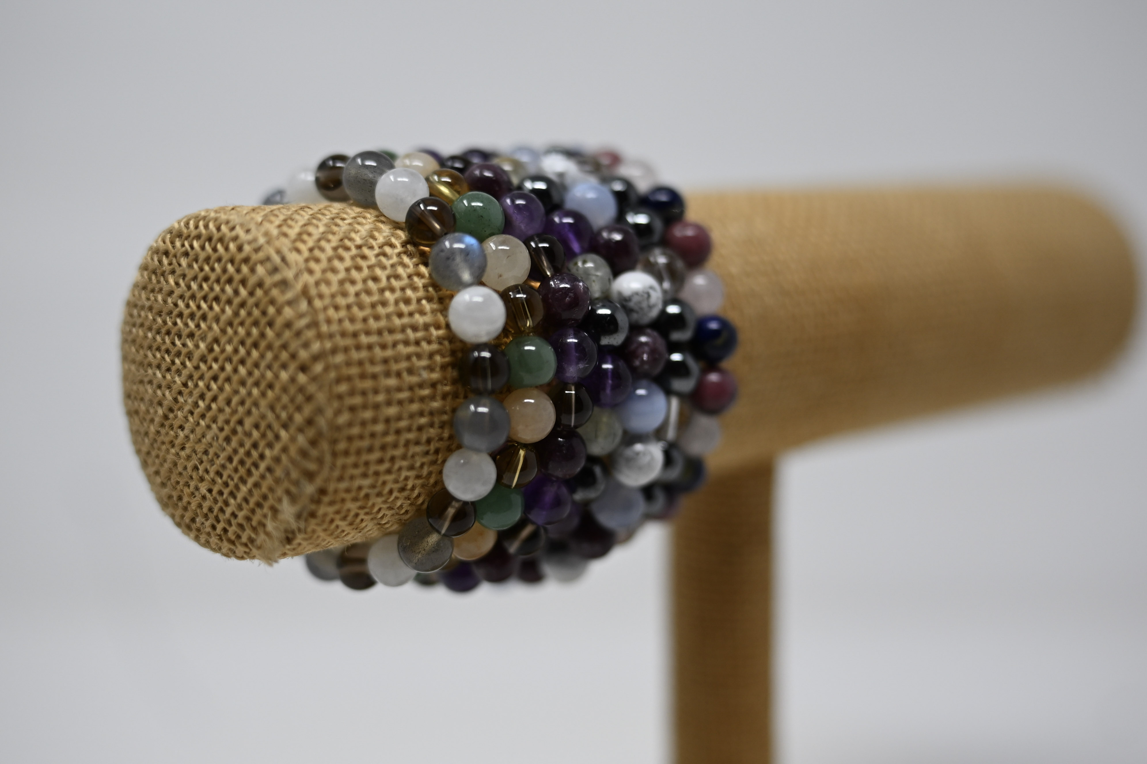 Stacked crystal bracelets