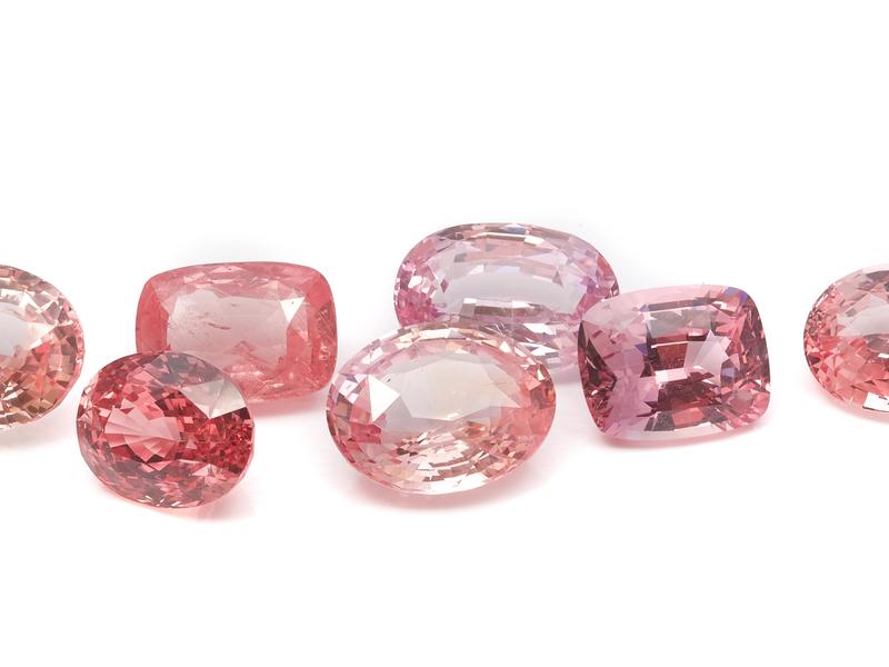 Padparadscha Sapphire crystal
